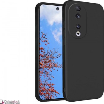 Silikoninis ploniausias dėklas - su kameros apsauga juodas (Huawei Honor 90)